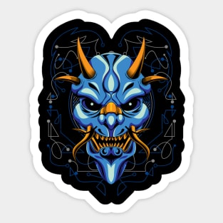 oni mask japanese Sticker